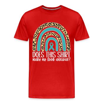 Trouble anxieux Trouble anxieux - T-shirt bio Premium Homme - rouge - Devant - Damien (186cm)
