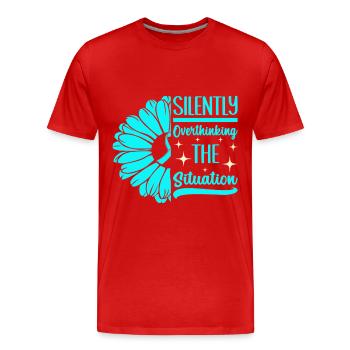 Trouble anxieux Trouble anxieux - T-shirt bio Premium Homme - rouge - Devant - Damien (186cm)