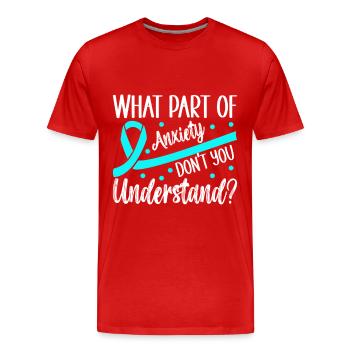 Trouble anxieux Trouble anxieux - T-shirt bio Premium Homme - rouge - Devant - Damien (186cm)