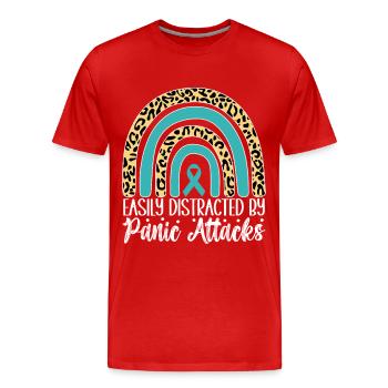 Trouble anxieux Trouble anxieux - T-shirt bio Premium Homme - rouge - Devant - Damien (186cm)
