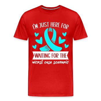 Trouble anxieux Trouble anxieux - T-shirt bio Premium Homme - rouge - Devant - Damien (186cm)