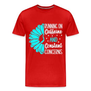 Trouble anxieux Trouble anxieux - T-shirt bio Premium Homme - rouge - Devant - Damien (186cm)