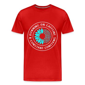 Trouble anxieux Trouble anxieux - T-shirt bio Premium Homme - rouge - Devant - Damien (186cm)