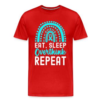 Trouble anxieux Trouble anxieux - T-shirt bio Premium Homme - rouge - Devant - Damien (186cm)