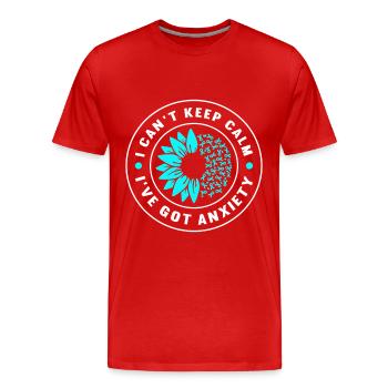 Trouble anxieux Trouble anxieux - T-shirt bio Premium Homme - rouge - Devant - Damien (186cm)