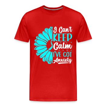 Trouble anxieux Trouble anxieux - T-shirt bio Premium Homme - rouge - Devant - Damien (186cm)