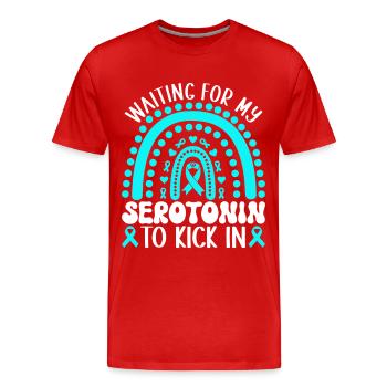 Trouble anxieux Trouble anxieux - T-shirt bio Premium Homme - rouge - Devant - Damien (186cm)