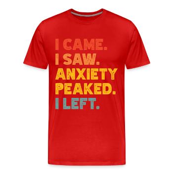 Trouble anxieux Trouble anxieux - T-shirt bio Premium Homme - rouge - Devant - Damien (186cm)