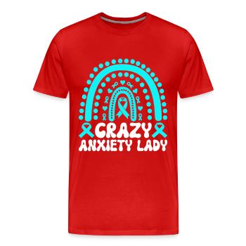 Trouble anxieux Trouble anxieux - T-shirt bio Premium Homme - rouge - Devant - Damien (186cm)
