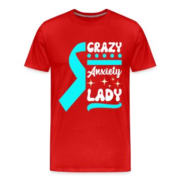 Trouble anxieux Trouble anxieux - T-shirt bio Premium Homme - rouge - Devant - Damien (186cm)