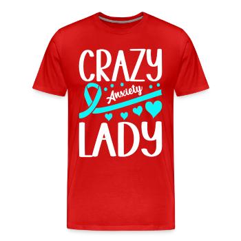 Trouble anxieux Trouble anxieux - T-shirt bio Premium Homme - rouge - Devant - Damien (186cm)