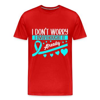 Trouble anxieux Trouble anxieux - T-shirt bio Premium Homme - rouge - Devant - Damien (186cm)