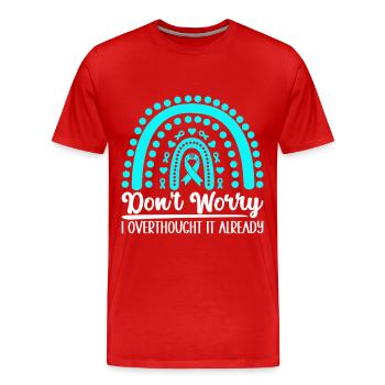 Trouble anxieux Trouble anxieux - T-shirt bio Premium Homme - rouge - Devant - Damien (186cm)