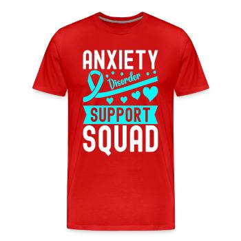 Trouble anxieux Trouble anxieux - T-shirt bio Premium Homme - rouge - Devant - Damien (186cm)
