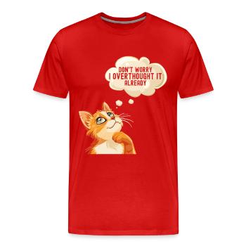Trouble anxieux Trouble anxieux - T-shirt bio Premium Homme - rouge - Devant - Damien (186cm)