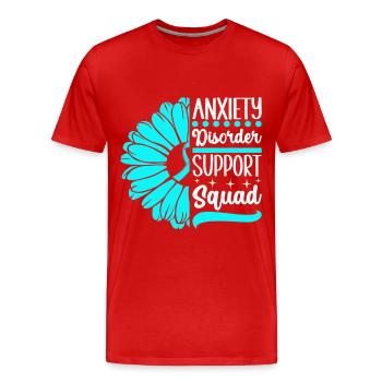 Trouble anxieux Trouble anxieux - T-shirt bio Premium Homme - rouge - Devant - Damien (186cm)