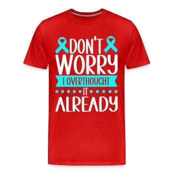 Trouble anxieux Trouble anxieux - T-shirt bio Premium Homme - rouge - Devant - Damien (186cm)