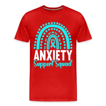 Trouble anxieux Trouble anxieux - T-shirt bio Premium Homme - rouge - Devant - Damien (186cm)