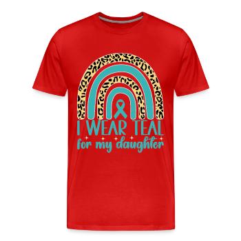 Trouble anxieux Trouble anxieux - T-shirt bio Premium Homme - rouge - Devant - Damien (186cm)