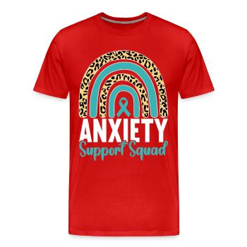 Trouble anxieux Trouble anxieux - T-shirt bio Premium Homme - rouge - Devant - Damien (186cm)
