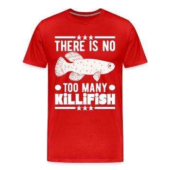 Killifish Egg-laying Tooth Doughnut Aquarium - Men's Premium Organic T-Shirt - red - Front - Damien (186cm)