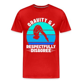 Diving diving board - Men's Premium Organic T-Shirt - red - Front - Damien (186cm)