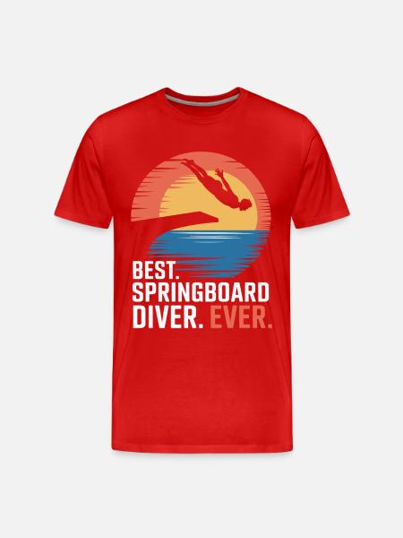 Diving diving board - Men's Premium Organic T-Shirt - red