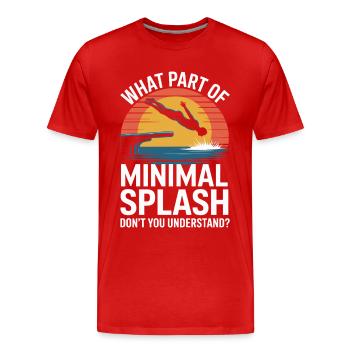 Diving diving board - Men's Premium Organic T-Shirt - red - Front - Damien (186cm)