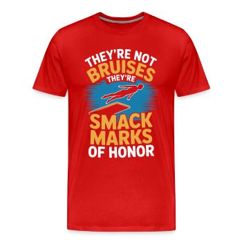 Diving diving board - Men's Premium Organic T-Shirt - red - Front - Damien (186cm)