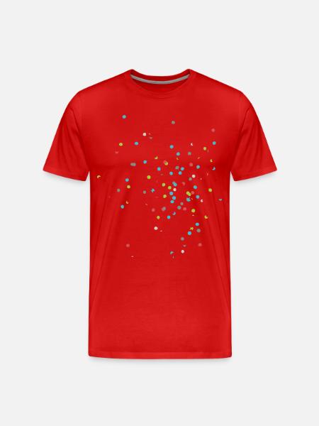 Konfetti - Männer Premium Bio T-Shirt - Rot