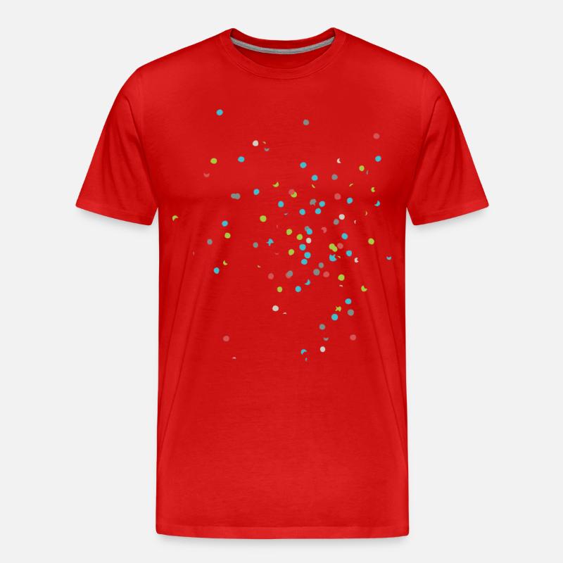 Konfetti - Männer Premium Bio T-Shirt - Rot