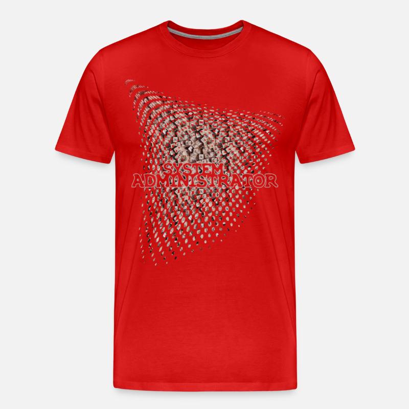 SYSTEM ADMINISTRATOR - Männer Premium Bio T-Shirt - Rot