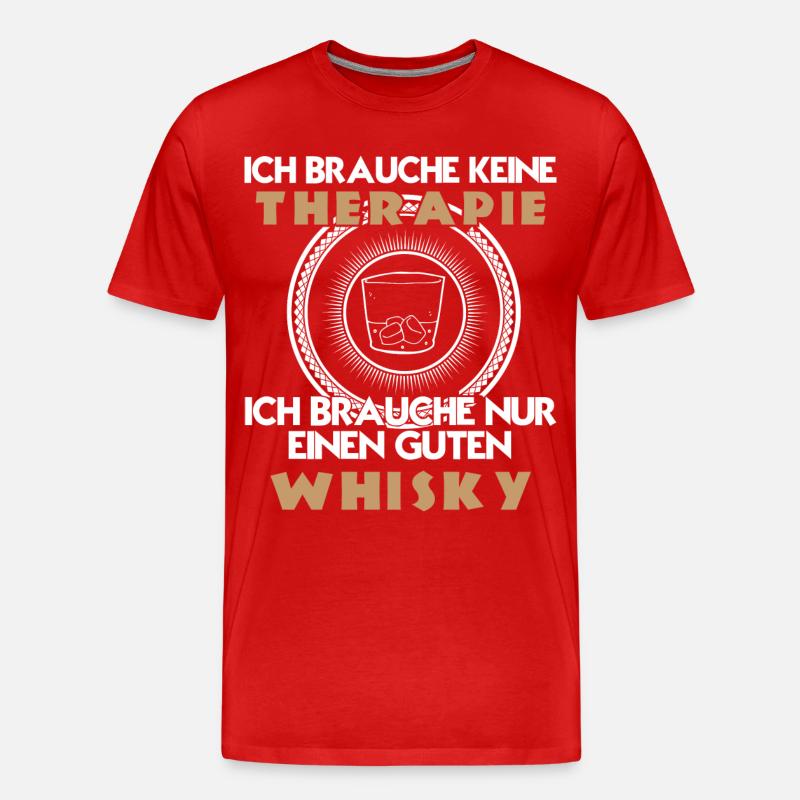 Whiskey - Männer Premium Bio T-Shirt - Rot