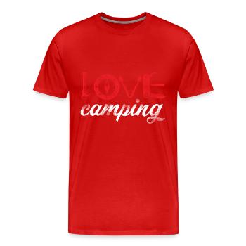 aiment le camping - T-shirt bio Premium Homme - rouge - Devant - Damien (186cm)