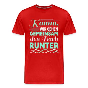 Ensemble vers le bas le don de sort - T-shirt bio Premium Homme - rouge - Devant - Damien (186cm)