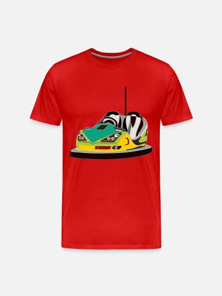 kirmes boxauto fahrgeschäft - Männer Premium Bio T-Shirt - Rot