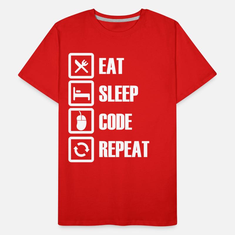 Eat Sleep Program Repeat Men's Premium Organic T-Shirt