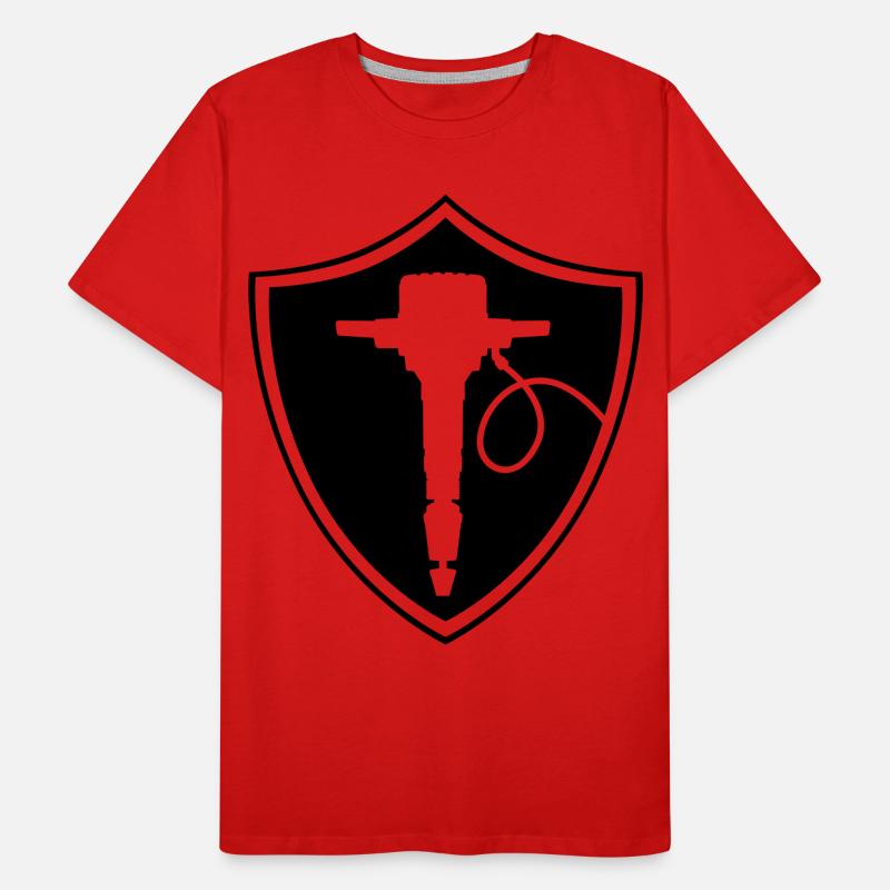 presslufthammer_schild Männer Premium Bio T-Shirt