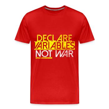 Declare Variables Developer Software Nerd - Men's Premium Organic T-Shirt - red - Front - Damien (186cm)