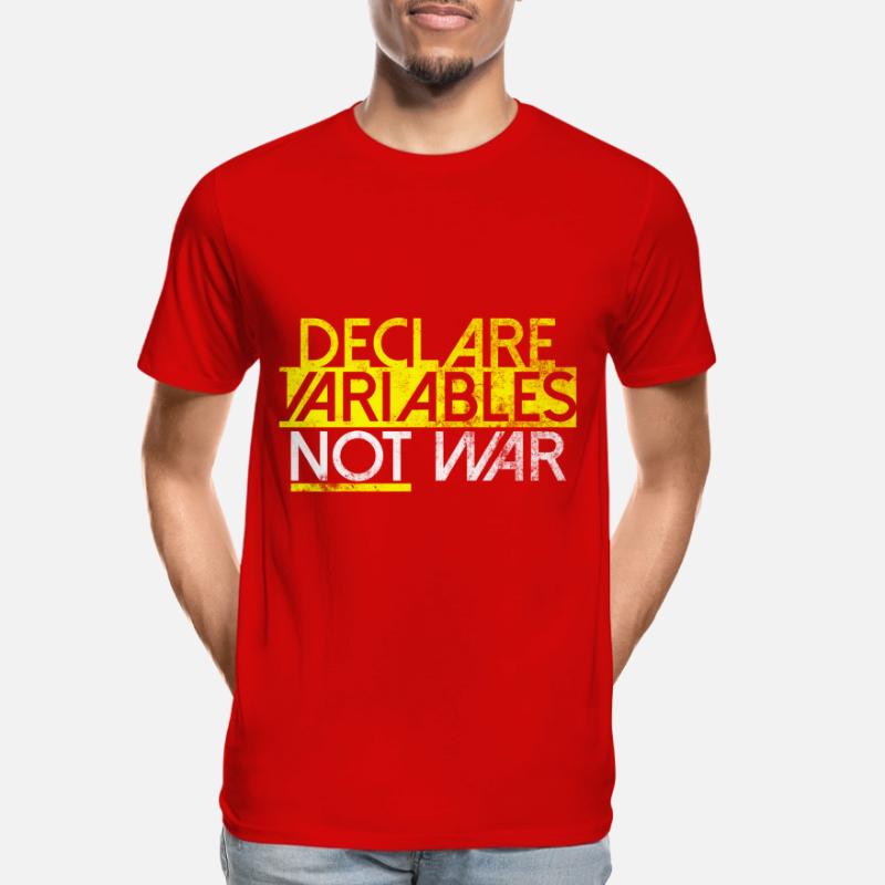 Declare Variables Developer Software Nerd Men's Premium Organic T-Shirt