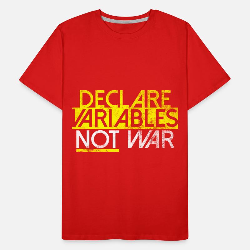 Declare Variables Developer Software Nerd Men's Premium Organic T-Shirt