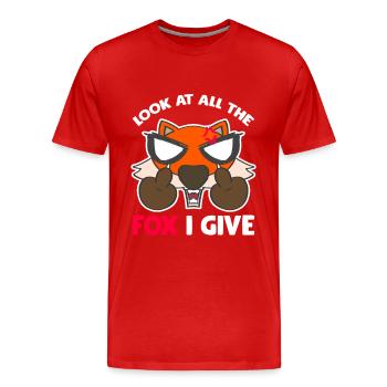 Fuchs Comic Füchse Kostüm Cosplay Geschenk - Männer Premium Bio T-Shirt - Rot - Vorne - Damien (186cm)