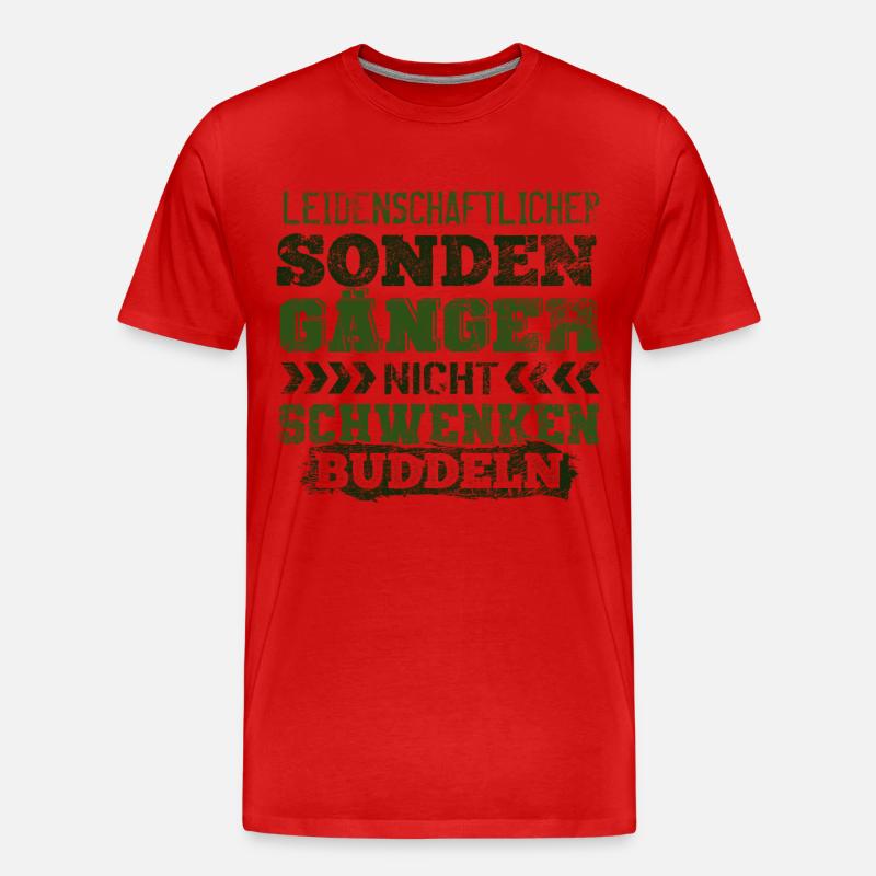 Sondengänger - Männer Premium Bio T-Shirt - Rot