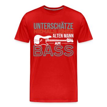 Bassist Bassgitarre Musiker Gitarrist Geschenk - Männer Premium Bio T-Shirt - Rot - Vorne - Damien (186cm)