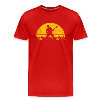 Gitarrist Bassist Konzert - Männer Premium Bio T-Shirt - Rot - Vorne - Damien (186cm)
