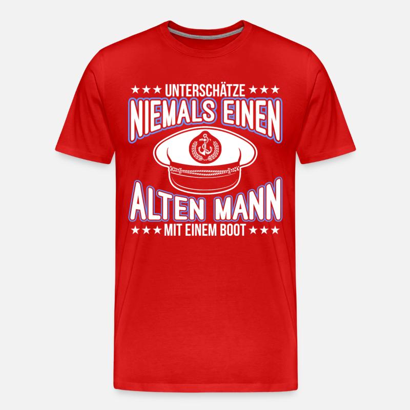 Boot - Männer Premium Bio T-Shirt - Rot