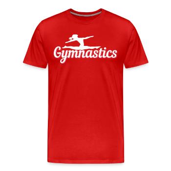 do gymnastics - Men's Premium Organic T-Shirt - red - Front - Damien (186cm)