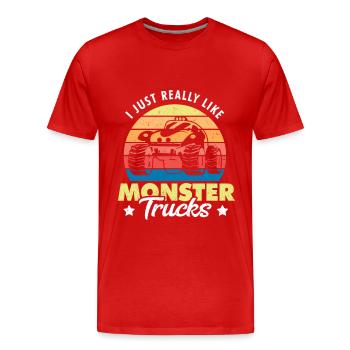 Monster Truck Monster Truck - T-shirt bio Premium Homme - rouge - Devant - Damien (186cm)