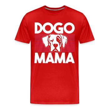 Chien chien chien chien cadeau - T-shirt bio Premium Homme - rouge - Devant - Damien (186cm)