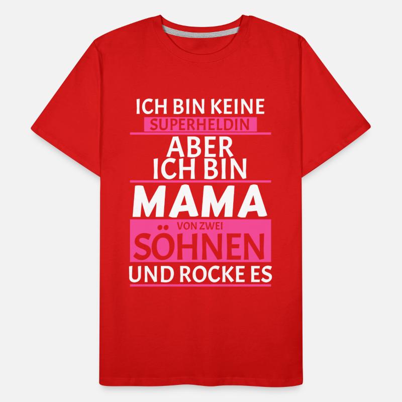 Mama von zwei Söhnen Männer Premium Bio T-Shirt